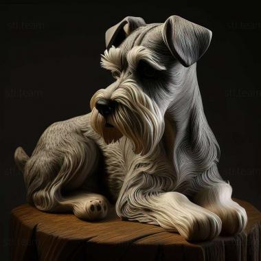 3D model Zwergschnauzer dog (STL)